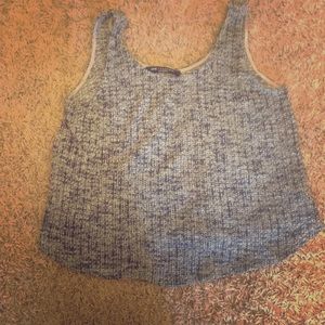 Knitted crop tank top